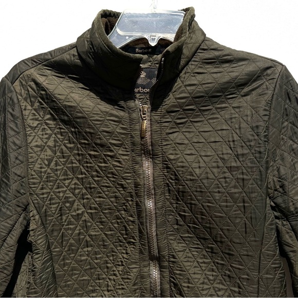 Barbour Green lightweight zip jacket quilted USA 8 - Picture 2 of 8